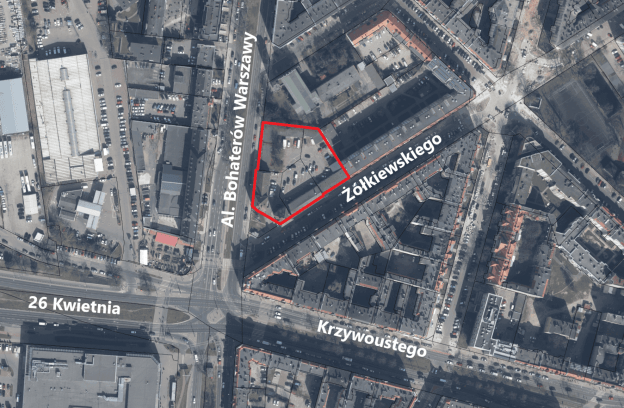 Nieruchomość zabudowana położona w Szczecinie w rejonie ulic Żółkiewskiego / Al. Bohaterów Warszawy