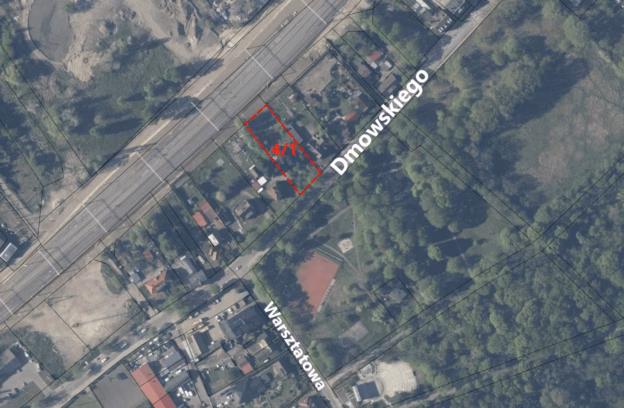 Działka pod zabudowę jednorodzinną położona w Szczecinie przy ul. Dmowskiego (dz. 4/1 z obr. 4135)
