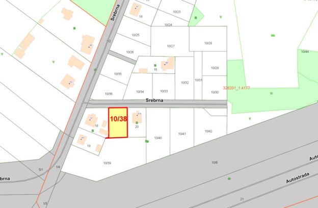Mała działka pod usługi położona w Szczecinie w rejonie ulicy Srebrnej (dz. 10/38 z obr. 4177)