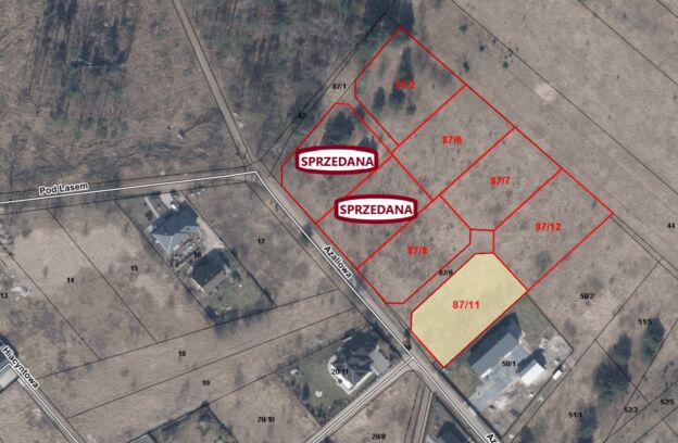 Działka pod zabudowę mieszkaniową położona w Szczecinie w rejonie ulic Azaliowa-Pod Lasem (dz. nr 87/11, obr. 4009)