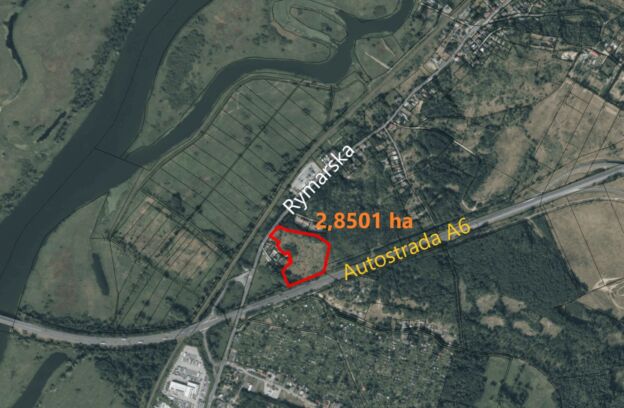 Duża działka niezabudowana pod usługi położona w Szczecinie przy ulicy Rymarskiej (dz. 5/13 z obr. 4184)