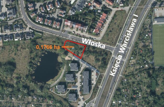 Działka pod parking położona w Szczecinie przy ulicy Włoskiej (dz. 6/31 z obr. 3096)