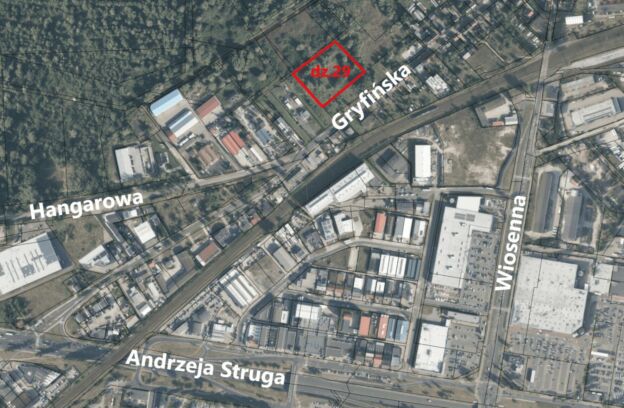 Działka niezabudowana położona w Szczecinie przy ulicy Gryfińskiej (dz. 29 obr.4039)