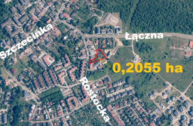 Działka pod zabudowę wielorodzinną położona w Szczecinie w rejonie ulicy Rostockiej (dz. 6/3, 6/11 z obr. 3080)